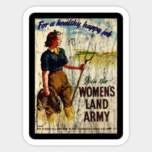 Women's Land Army Sticker